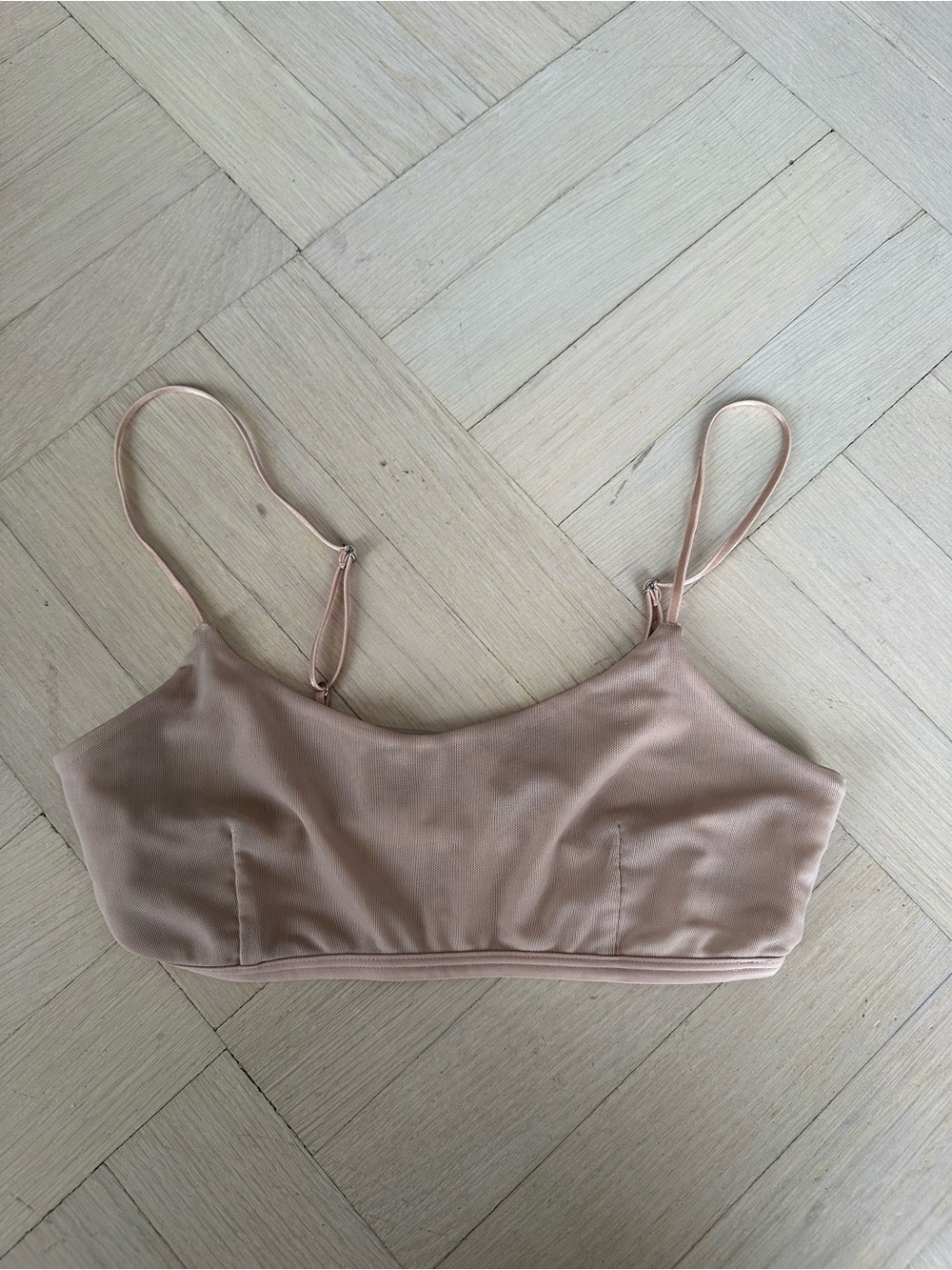 Alo Yoga Airmesh Venus Bralette Beige Tan Nude XS